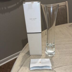 Lenox Kate Spade Castle Creek Clear Bud Vase 9" Crystal Made in Poland NIB